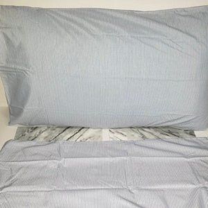 Pillowcases 100% Cotton size Queen blue stripes